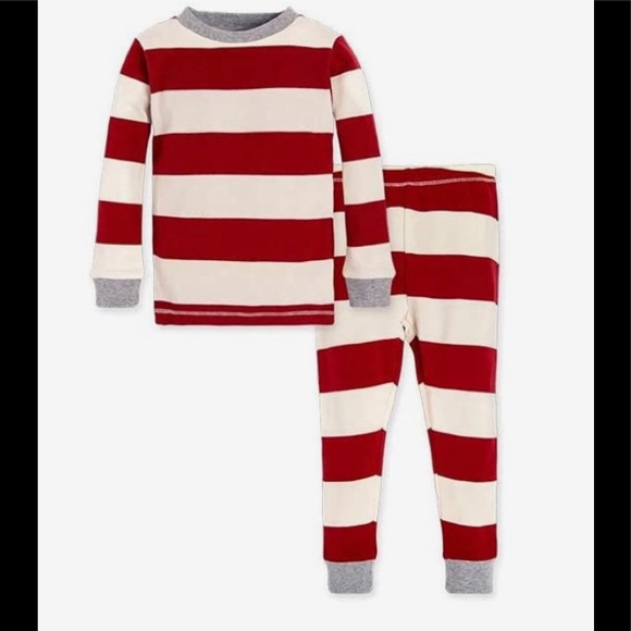 Burt's Bees Baby Other - Burts Bees Rugby Stripe Christmas PJs